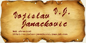 Vojislav Janaćković vizit kartica